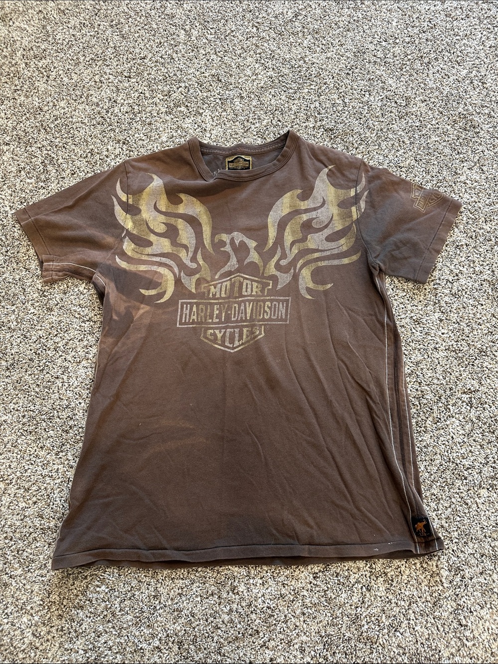 Harley-Davidson x Trunk Ltd Limited Edition Eagle Graphic T-Shirt Brown L